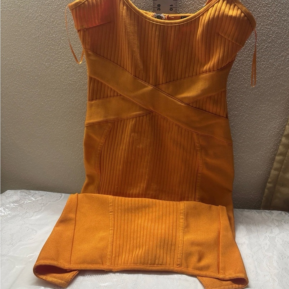 AKIRA Vibrant Orange Mini Dress